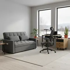 JUST HOME COLLECTION - Sofá Cama 2 Cuerpos Teki Gris 162X88X94 Cm