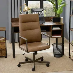 JUST HOME COLLECTION - Silla Escritorio Olivia Café 58x104x54 cm