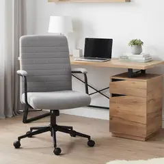 JUST HOME COLLECTION - Silla Escritorio Angela Gris 60x104,5x63 cm