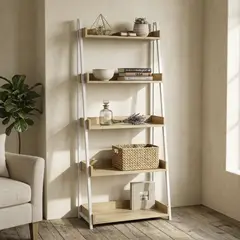 JUST HOME COLLECTION - Estante Melamina 5 Nivel(es) 67x158x32 cm Roble/Blanco