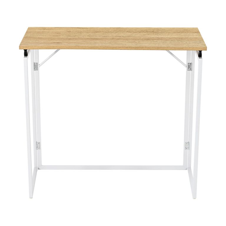 Escritorio Plegable Blanco/Roble 80x40x72 cm