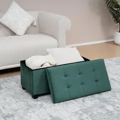 JUST HOME COLLECTION - Banqueta Barney verde 38x76x38 cm