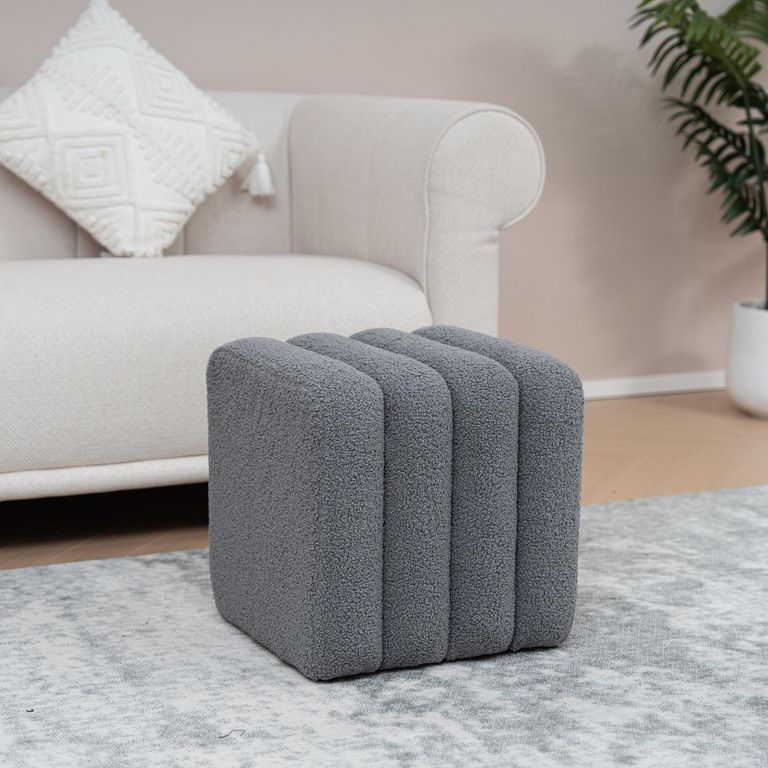 Puff Luna 38x38x40 cm gris