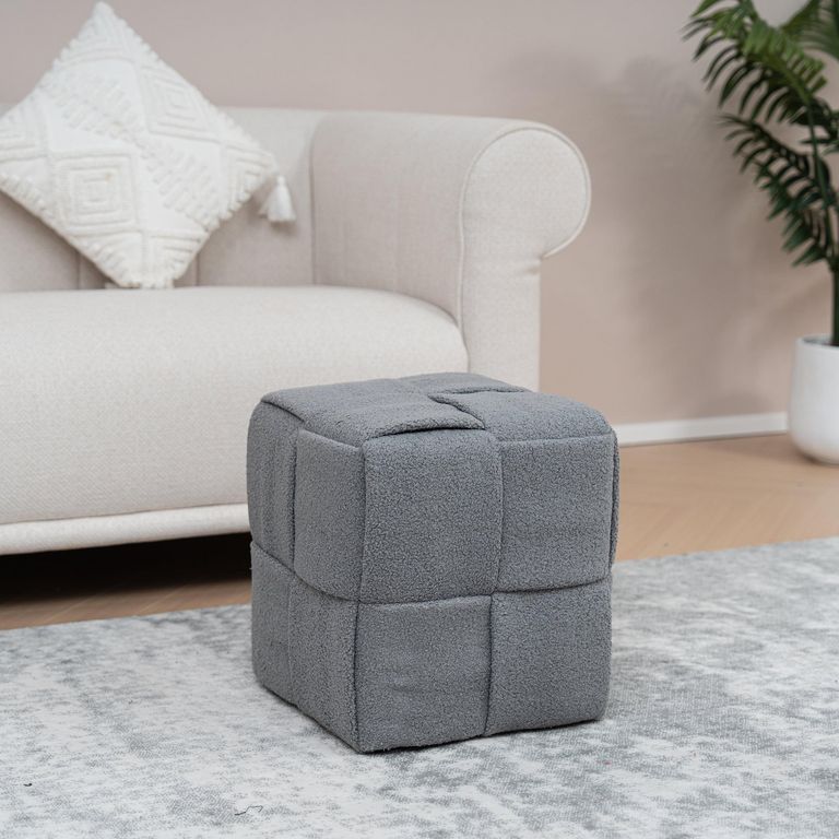 Puff Zoe 38x38x40 cm gris