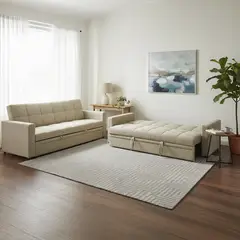 JUST HOME COLLECTION - Futón Ambes Beige 215x89x83 cm