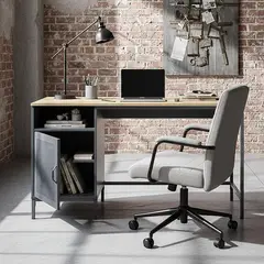 JUST HOME COLLECTION - Escritorio Assas Café/Gris 120x75x48 cm