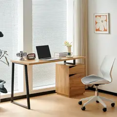 JUST HOME COLLECTION - Escritorio Malone Café/Negro 140x75x60 cm