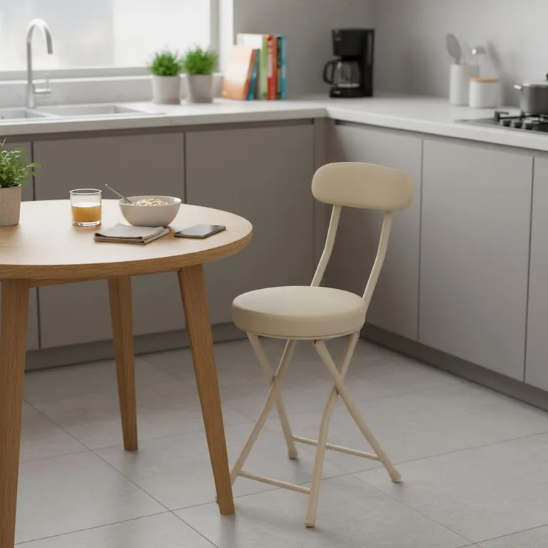 JUST HOME COLLECTION Silla Escritorio Beige 73x30x45 cm