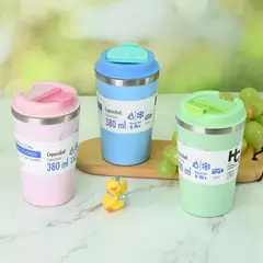 JUST HOME COLLECTION - Vaso Térmico 380 ml Acero Inoxidable Azul/Verde/Rosa