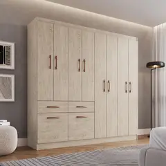 CASA BONITA - Closet 10 Puerta(s) 2 Cajón(es) 6 Repisa(s) 179x177x38 cm Arena