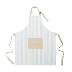 JUST HOME COLLECTION - Delantal de Cocina Rectangular 70x85 cm Taupe/Blanco