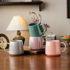 JUST HOME COLLECTION - Taza 400 ml Cerámica Liso Colores Surtidos