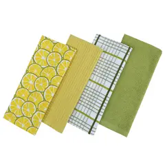 JUST HOME COLLECTION - Set 4 Paños de Cocina Rectangular 40x60 cm Picnic Multicolor