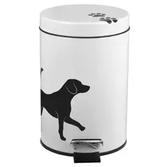 CASA BONITA - Basurero 3 Litros Plástico Blanco/Negro