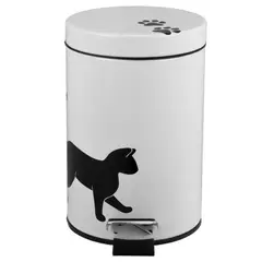 CASA BONITA - Basurero 3 Litros Plástico Blanco/Negro