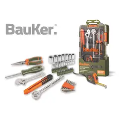 BAUKER - Set de 50 piezas herramientas manuales