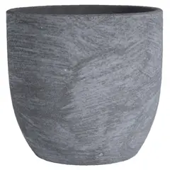 JUST HOME COLLECTION - Macetero de Greda 14x14 cm Gris oscuro, Rojo