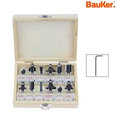 BAUKER - Set 12 Fresas 1/4"