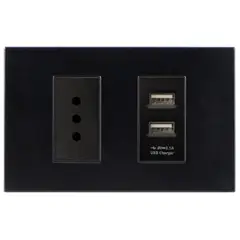 HALUX - Toma Simple 10A +2Usb-A B
