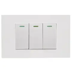 HALUX - Interruptor Conm Triple Andromeda Wh