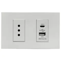 HALUX - Toma Simple 10A Cusbc Cusba Wh