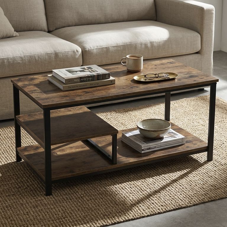 Mesa de centro Forge Café 80x50x45.5 cm