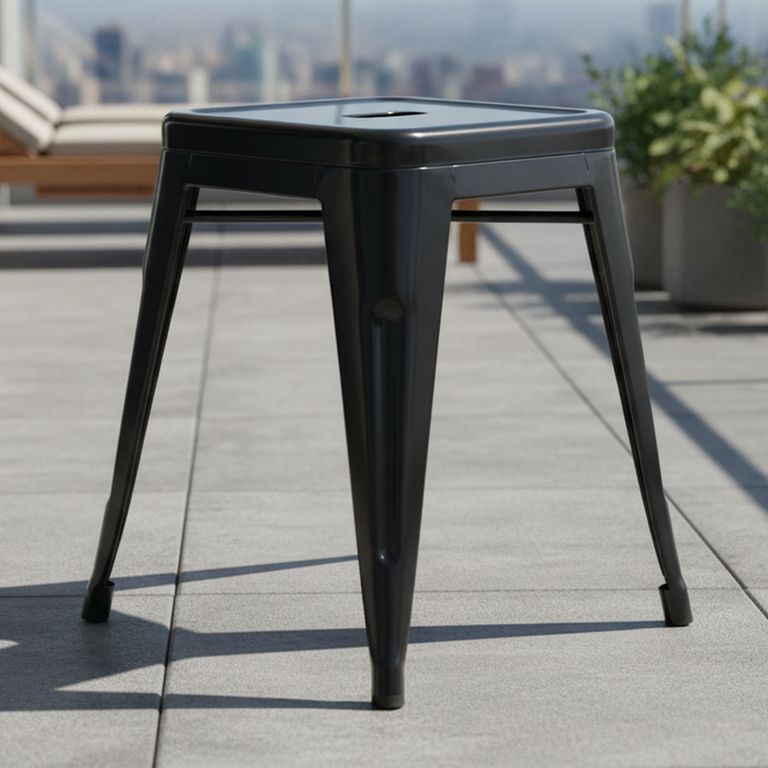 Piso apilable Tolix Negro 45.5x39x39 cm