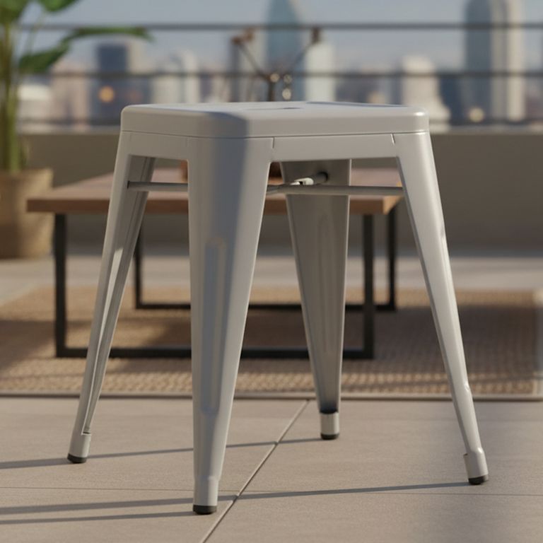 Piso Apilable Tolix Gris 45.5x39x39 cm