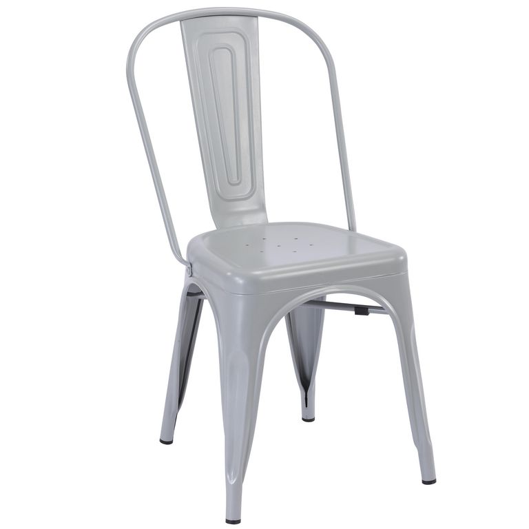 JUST HOME COLLECTION Silla Tolix Gris 85x44x51 cm