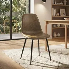 JUST HOME COLLECTION - Silla de Comedor Tracy Café 87x43.5x53 cm