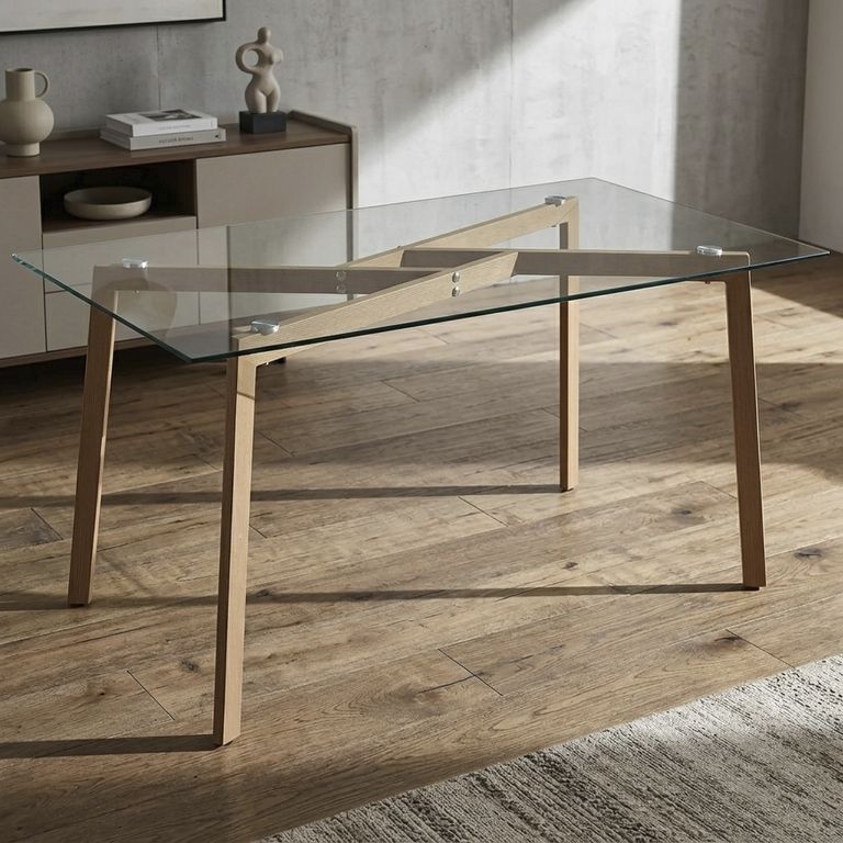 JUST HOME COLLECTION Mesa de comedor Glata Café 150x76x80 cm