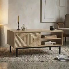 JUST HOME COLLECTION - Mesa de centro Alba Café 104x55.6x47 cm