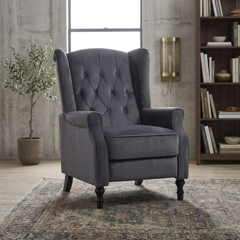 Poltrona Reclinable 1 cuerpo Haimaki 72x104x88 cm Gris