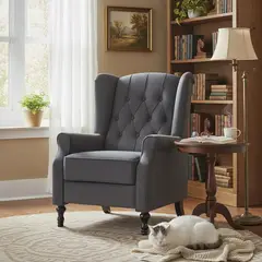 JUST HOME COLLECTION - Poltrona Reclinable 1 cuerpo Haimaki 72x104x88 cm Gris