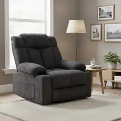JUST HOME COLLECTION - Sillón 1 cuerpo Telsiai 87x101x97 cm Grafito