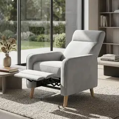 JUST HOME COLLECTION - Sillón Reclinable 1 cuerpo Mellow 81x101x87 cm Gris