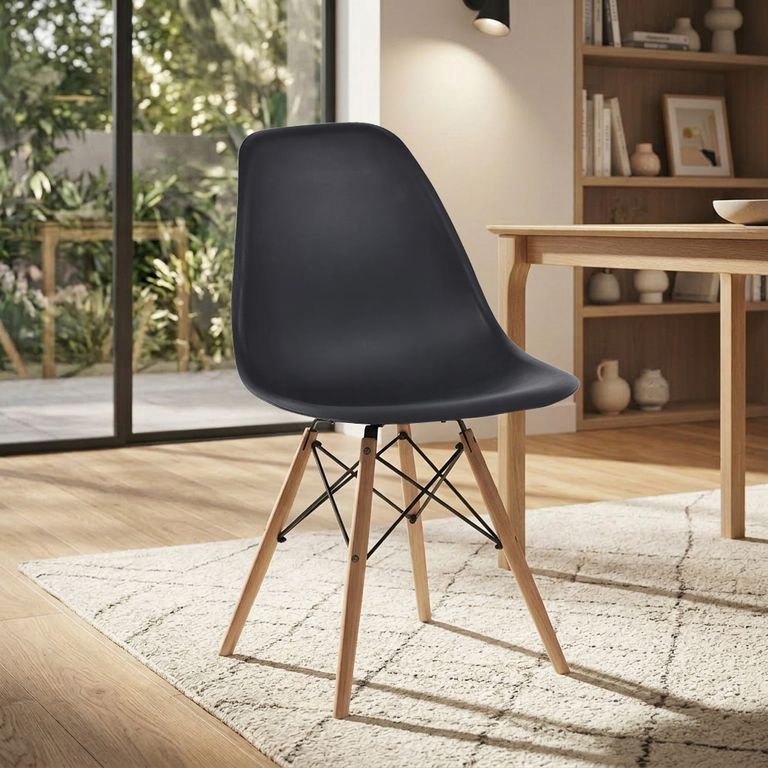 Silla Eames Negro 81.5x44x51.5 cm