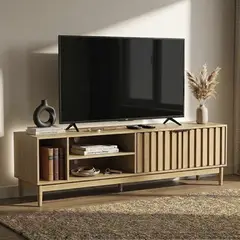 JUST HOME COLLECTION - Mesa TV 50 " Noir Café 178x50x40 cm