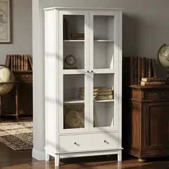 JUST HOME COLLECTION - Vitrina Nora 40x90x190 cm blanco