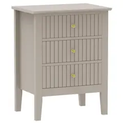 JUST HOME COLLECTION - Velador 3 Cajón(es) Cottage 48x61.5x35 cm Taupe