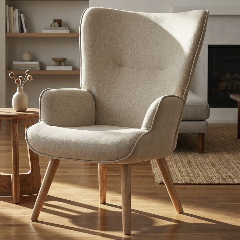 Poltrona 1 cuerpo Aura 69x95x75 cm Beige