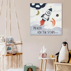 JUST HOME COLLECTION - Cuadro Rocket Astro 40x40 cm