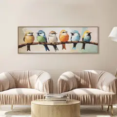 JUST HOME COLLECTION - Cuadro Pajaros Color 120x40 cm