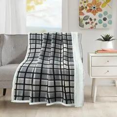 JUST HOME COLLECTION - Manta Sherpa Chiporro Coral 125X150 Cuadrillé