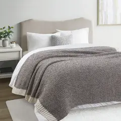 JUST HOME COLLECTION - Manta Piecera Tejida 130X160 cm Taupe