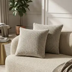 JUST HOME COLLECTION - Set 2 Cojines Decorativos Suave 40x40cm