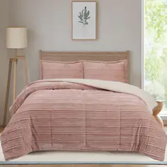 JUST HOME COLLECTION - Plumon/Edr Boho Liso Rosado