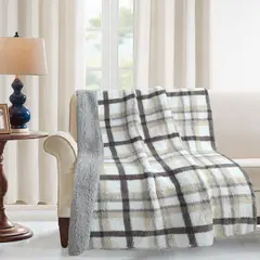 JUST HOME COLLECTION - Manta Sherpa Chiporro Roll 125X150 Cuadrillé