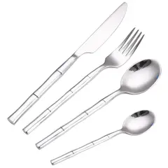 JUST HOME COLLECTION - Juego de cubiertos 16 piezas inox bambu