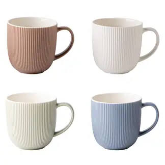 JUST HOME COLLECTION - Taza 370 ml Cerámica Moka Colores Surtidos